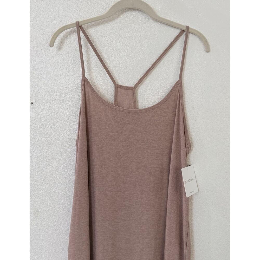New Beyond Yoga Featherweight Soft Slumber Midi Sleep Dress Womens Chai 1X NWT - Picture 2 of 8